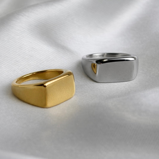 Rectangular Signet Pinky Ring