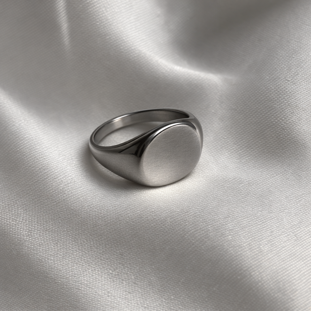Round Signet Pinky Ring