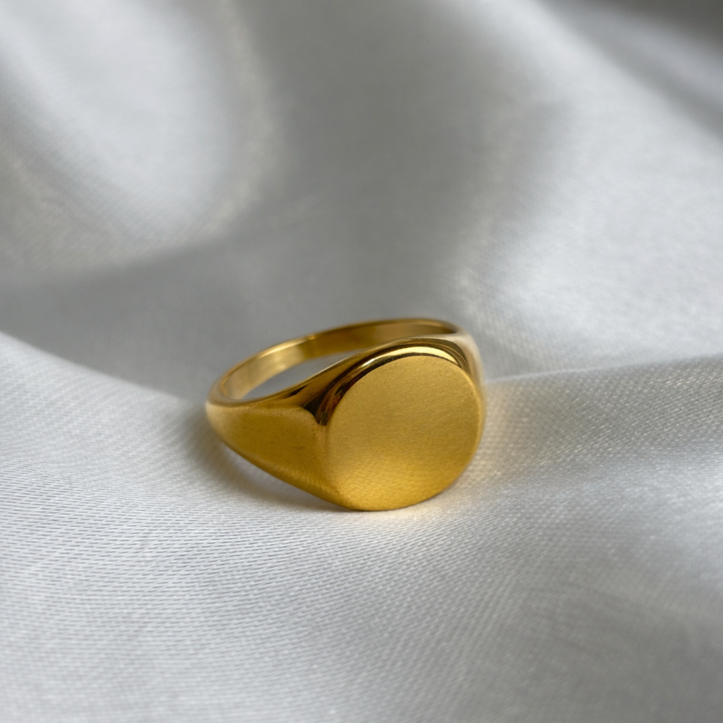 Round Signet Pinky Ring