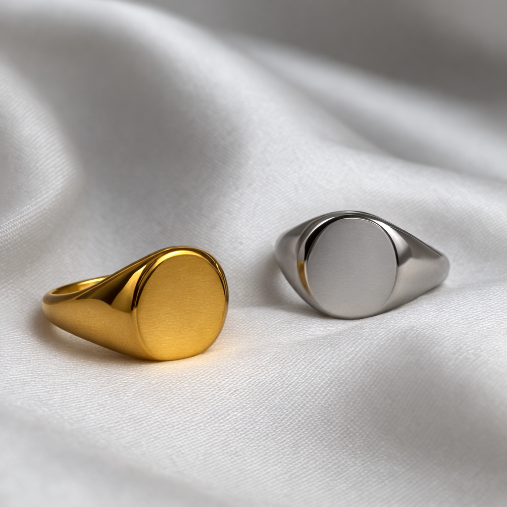Round Signet Pinky Ring